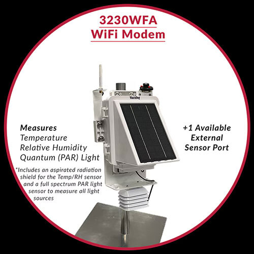 3000 Series - Watchdog Wireless Plant Growth Aspirated Station (Wifi) (Temp, Rh, Par Light, +1 Port) Stand Included - Color: White