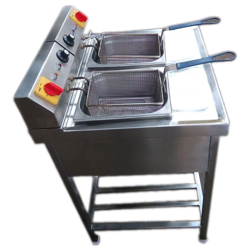 Double Basket Deep Fat Fryer - Color: Silver