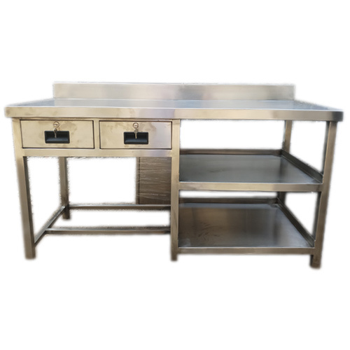 Ss Vegetable Cutting Table - Color: Silver