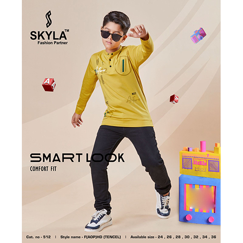 Boys Printed Full Sleaves T-Shirt