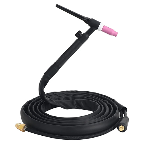 Tig Welding Torch - High-Quality Metal & Rubber, Various Sizes Available, Sleek Black Design