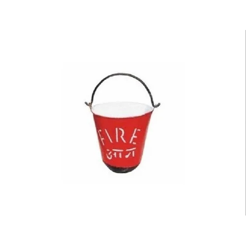 Fire Buckets With Stand - Mild Steel, 10 Kilograms, Bright Red Color | Reliable Fire Safety Tool for Industrial Applications