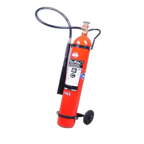 Trolley Mounted Co2 Fire Extinguisher - Color: Red