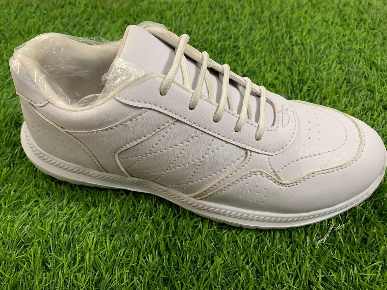 Derby White School Shoes - Durable Synthetic Leather, Comfortable Fit , Versatile For Fashion And Function