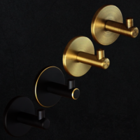 Vale Brass Hooks - Premium Quality Brass, Flexible Sizing Options, Matte Gold, Matte Black, Brushed Gold Finishes | Customizable Solutions For Coat Hanging, Bathroom, And Retail Use