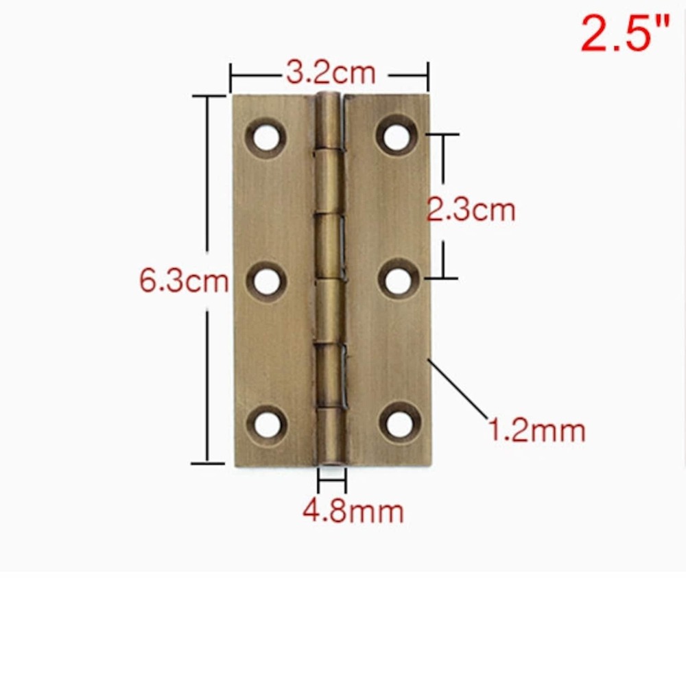 Ambra Hinges | Cabinet Door Hinges | Cupboard Butt Hinge | Brass Hinges | Sturdy Hinges Aca A Best For Internal External Doors And Windows - Color: Matte Gold
