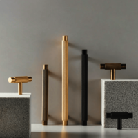 Apex Knurled Appliance Pull - Brass Material, Adjustable Sizes, Matte Gold & Custom Finishes | Versatile Handle For Sliding, Barn, Glass, Entry Doors & More
