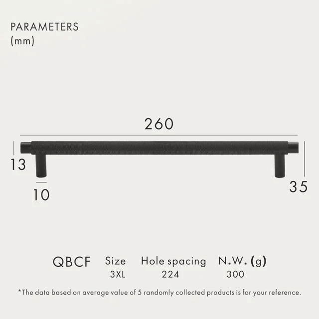 Apex Knurled Appliance Pull - Brass Material, Adjustable Sizes, Matte Gold & Custom Finishes | Versatile Handle For Sliding, Barn, Glass, Entry Doors & More