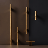 Alpha Knurled Appliance Pull | Sliding Door Handle | Barn Door Handle | Glass Door Handle | Refrigerator Handle | Kitchen Handle | Dishwasher Handle - Color: Matte Gold