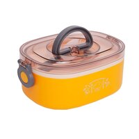CherryBox BPA Free Lunch Box with Fork Handle Air Tight Lock Anti Slip with Fork for Kids and Adults 1000ML