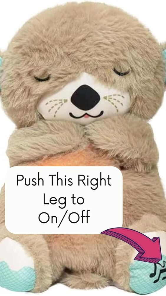 Breathing Teddy Bear With Music - Cotton , 22x15x12 Cm | Plush Sound Machine With Breathing Motion, Soothing Music, Smart Sensor, Vibrations