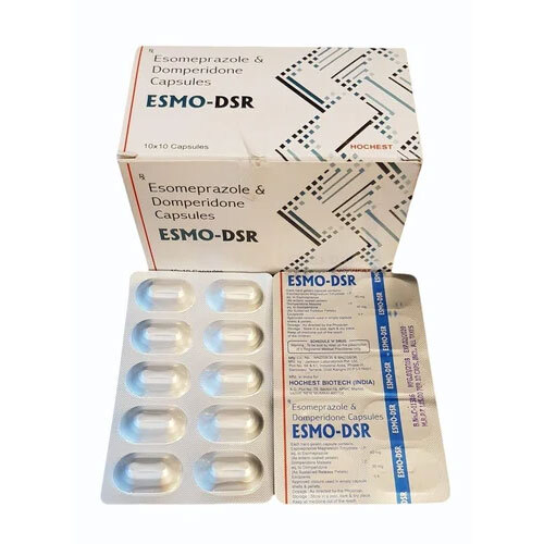 Esomeprazole Domperidone Capsules - 10x10 Capsules per Box | Suitable for Adults, General Medicine, Physician-Directed Dosage