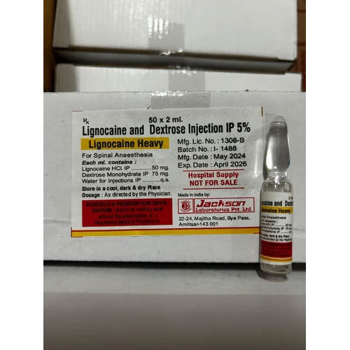 Lignocaine With Dextrose Injection - Dosage Form: Liquid