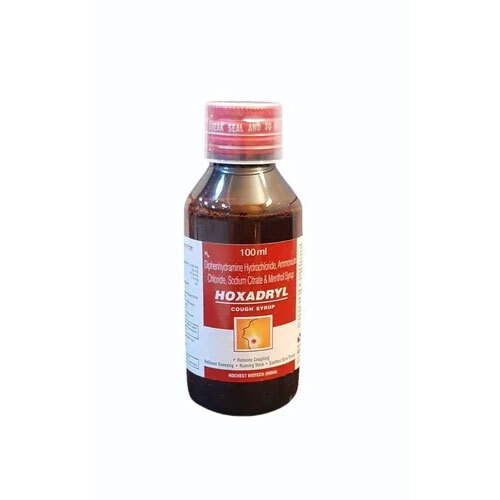 100Ml Dipherihydramine Hydrochloride Ammonium Chloride Sodium Citrate Menthol Syrup - Dosage Form: Liquid