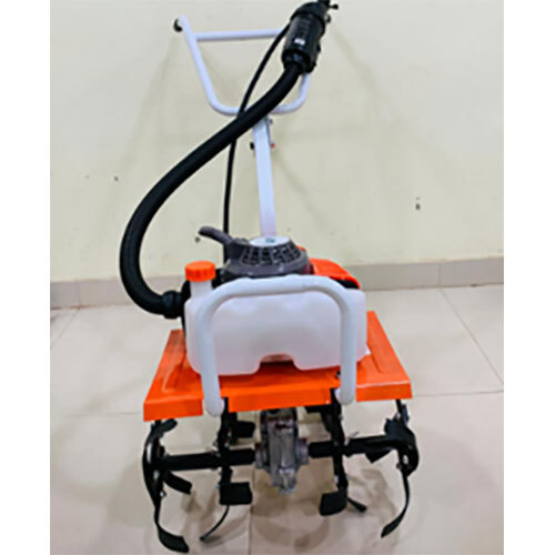 63 Cc , 2 Stroke Petrol Engine Mini Power Tiller - Color: Orange & Black