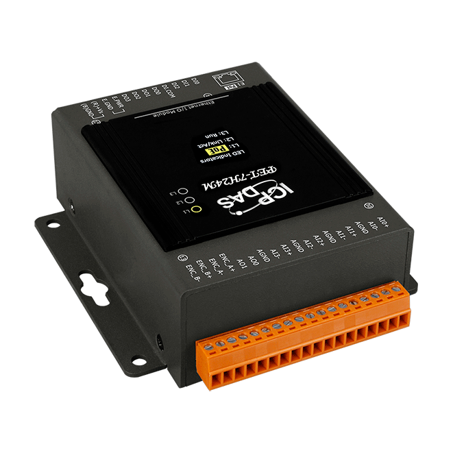 Pet-7h24m Poe Ethernet High Speed Data Acquisition Module With 4-ch 24-bit Simultaneously Sampled Ai, 2-ch Ao, 3-ch Di, 4-ch Do, 1-ch Encoder