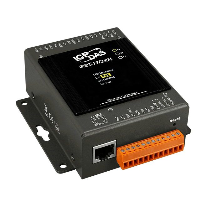 Pet-7h24m Poe Ethernet High Speed Data Acquisition Module With 4-ch 24-bit Simultaneously Sampled Ai, 2-ch Ao, 3-ch Di, 4-ch Do, 1-ch Encoder
