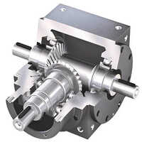 Spiral Bevel Gear Box - Color: Silver