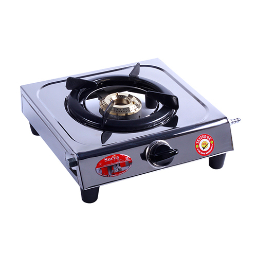 Ss Square Single Burner Gas Stove - Ignition Type: Manual