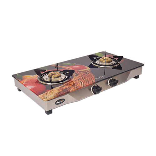 2 Burner Glass Square Digital Gas Stove - Ignition Type: Manual