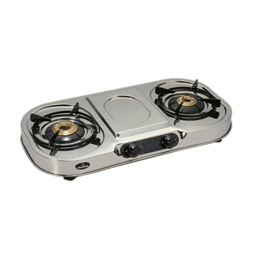 2 Burner Ss Oval Gas Stove - Ignition Type: Manual