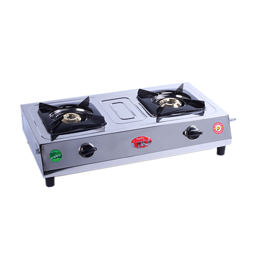 2 Burner Ss Weld Body Butterfly Gas Stove - Ignition Type: Manual