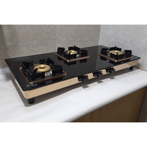 3 Burner Designer Gas Stove - Ignition Type: Manual