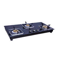 3 Burner Glass Black Hob Gas Stove