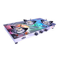 3 Burner Glass Square Digital Smoke Gas Stove