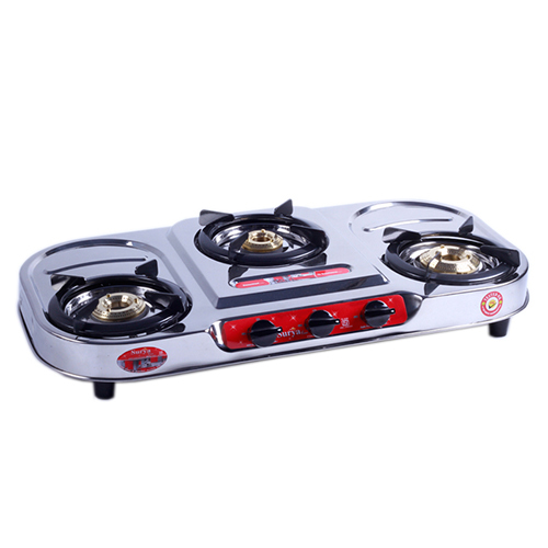 3 बर्नर Ss ओवल प्लस गैस स्टोव