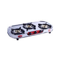 3 Burner Stylish SS Oval Gas Stove