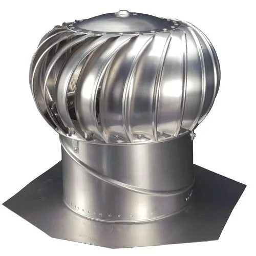 Aluminium Roof Turbo Ventilator Fan - Color: Silver