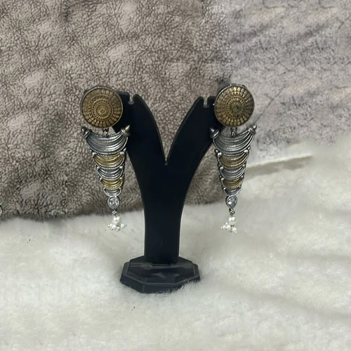 6 Inch Oxidized Earring