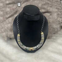 Silver Party Wear Oxidized Necklace