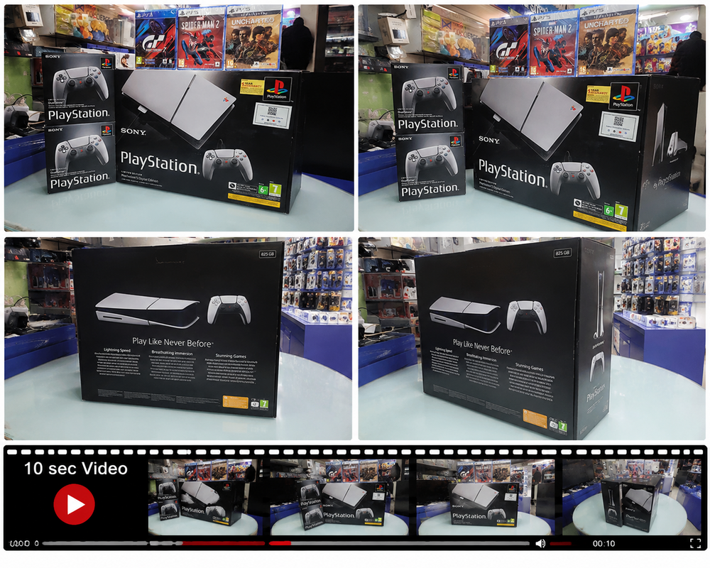 SonyPlaystation Gaming Console - Durable Plastic, Electric Functionality, Available in Classic White and Black Colors | Immersive Graphics and Sound, Online Multiplayer Capability, Suitable for All Ages, Warranty Included