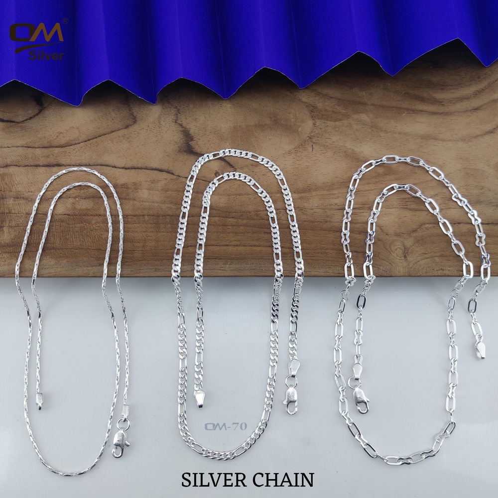 Silver Chain - Size: 20 - 25 Inch