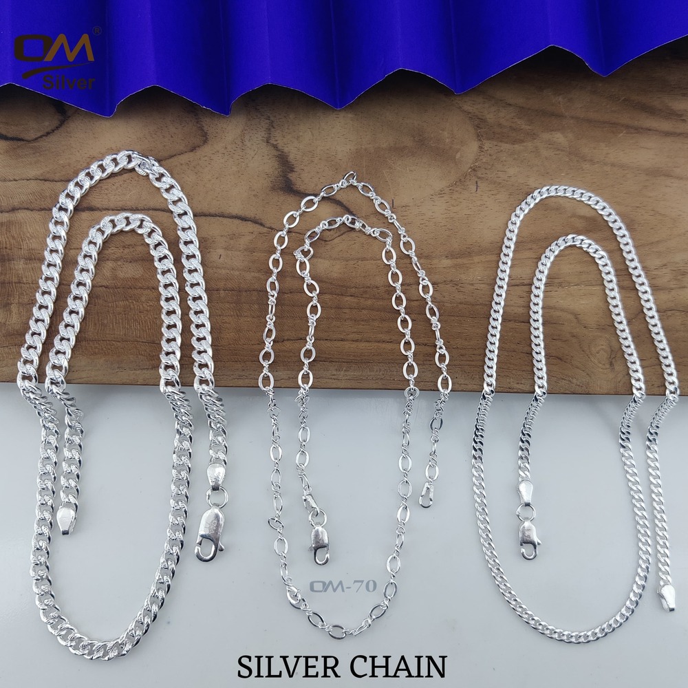 Silver Chain - Size: 20 - 25 Inch