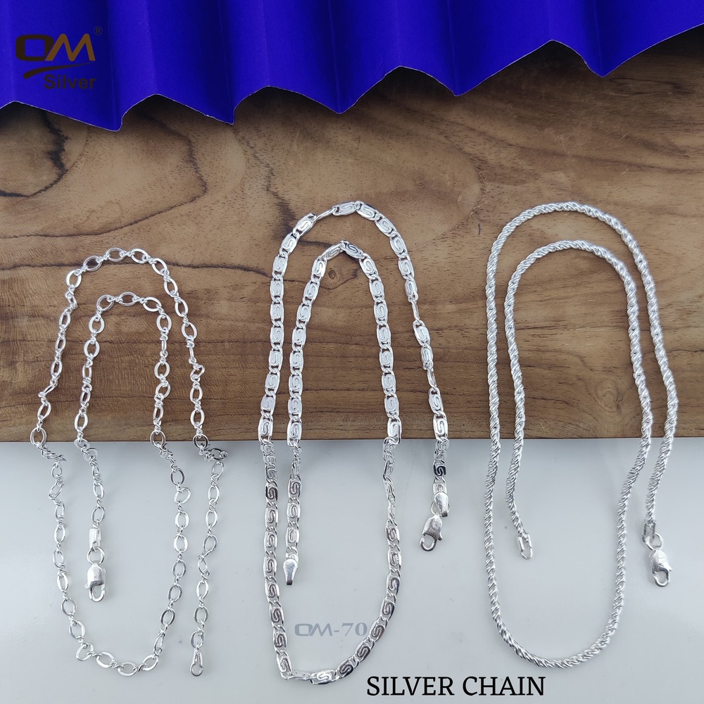 Silver Chain - Size: 20 - 25 Inch