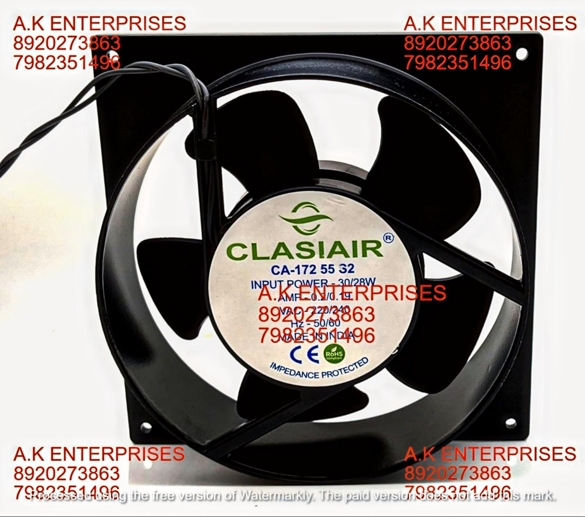 CLASIAIR CA-172 55 S2 Size 172X172X55mm AC220/240V 30/28W 2550/2750 RPM Brushless Air Cooling Fan