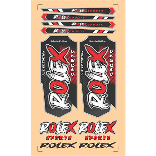 3D Cricket Bat Polyester Stickers