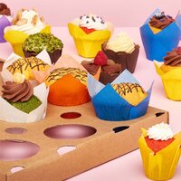 Paper Tulip Cup - Multi Size, Multi Color | Eco-friendly Paper Material, Rectangular Shape For Food Use