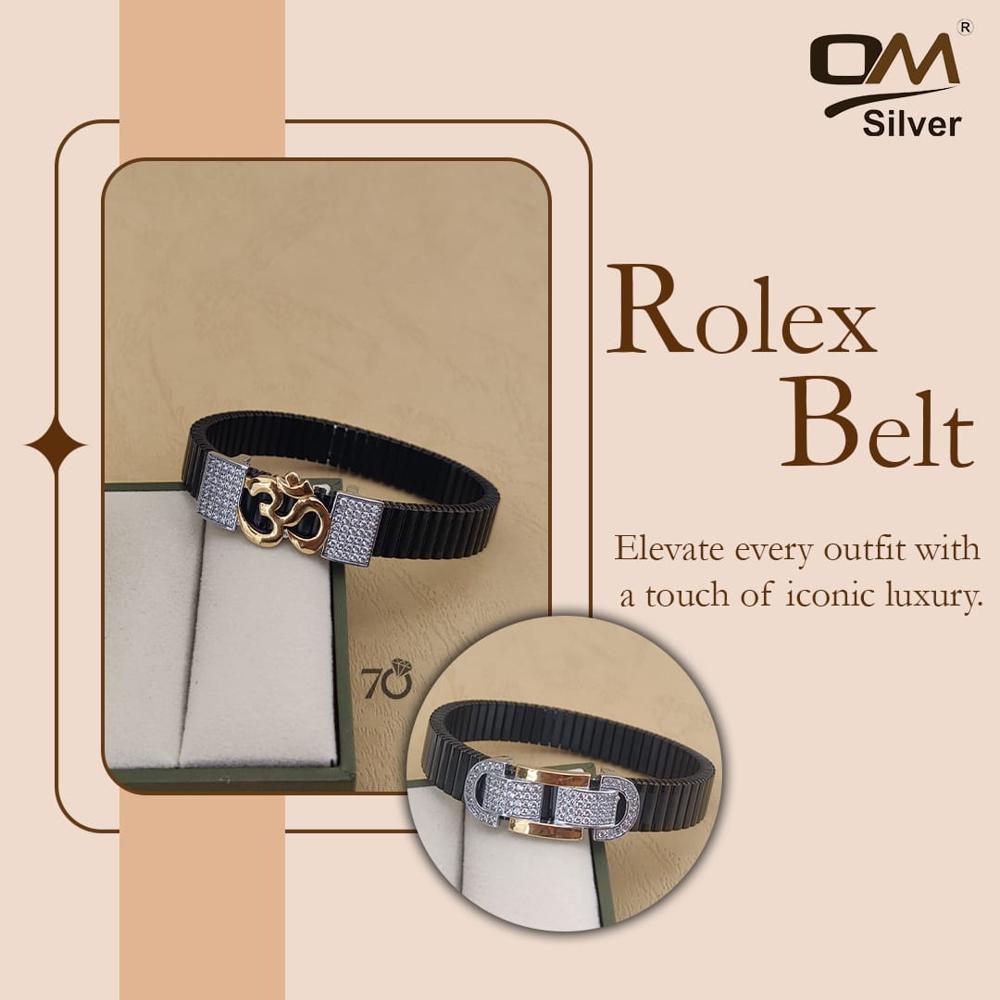 Silver Rolex Bracelet - Color: Blue