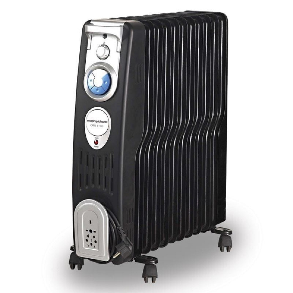 Room Heater - Steel, 45x25x60 Cm, Black | Oil Filled Radiator, 2900 Watts Power, 11 Fins, Thermal Cutout Safety, 1 Year Warranty