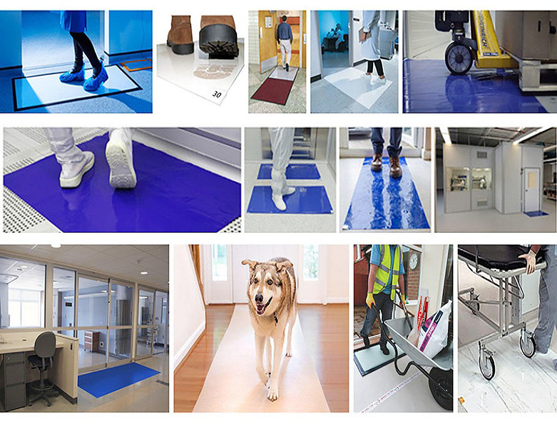 Sticky Mat - Ldpe Film With Soft Tacky Adhesive, Effectively Removes Dust Particles From Shoe Soles And Cartwheels