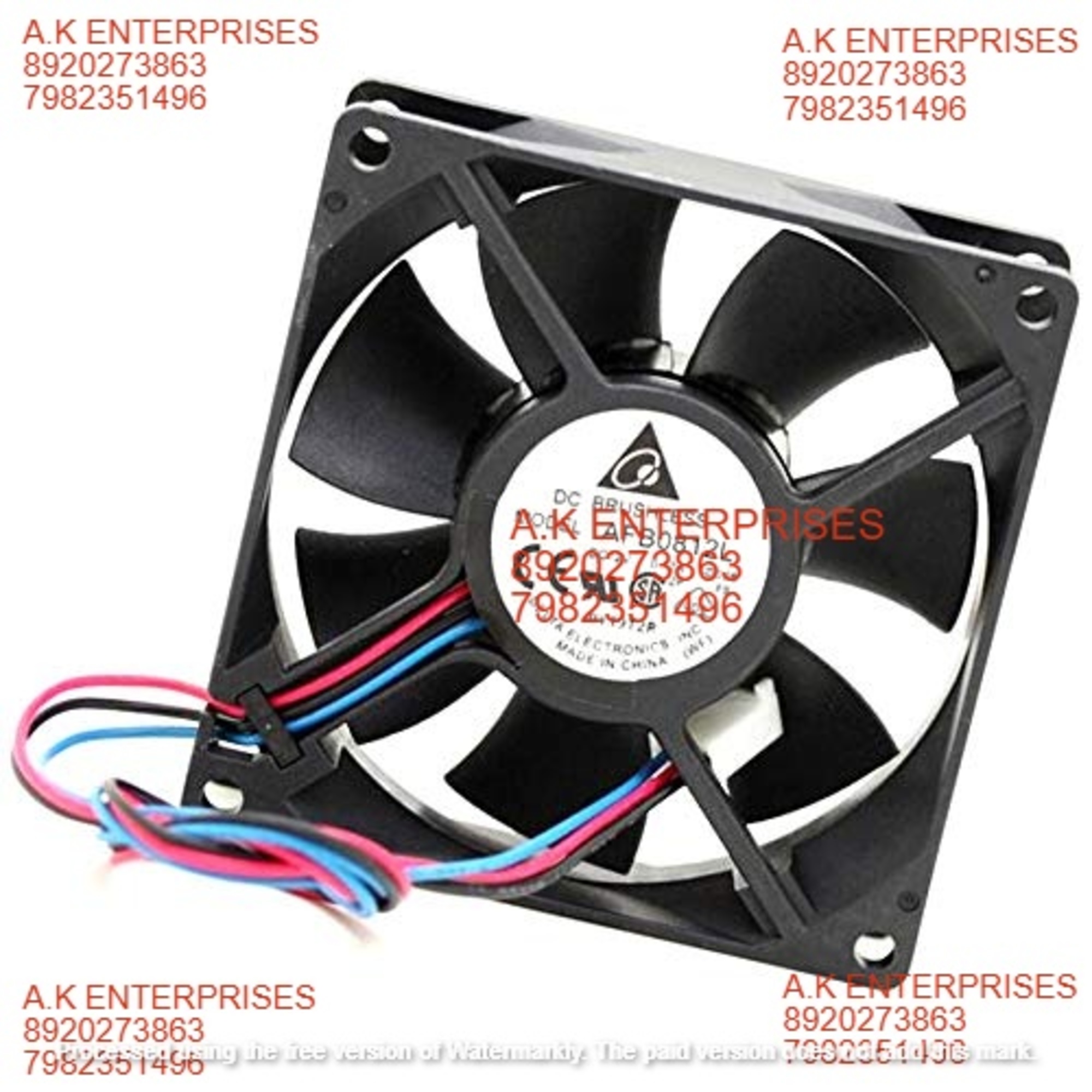 Delta AFB0812L,Server Cooler Fan Delta AFB0812L DC 12V 0.12A, Chassis Supply Computer Cooling Fan for 80 * 80 * 25mm 3-Wire