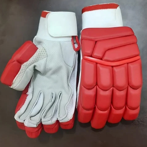 Sixhitters Throne Batting Gloves - Pittard Leather, Size L, Striking Red With White Base - Durable, Unisex Design For Adult Players