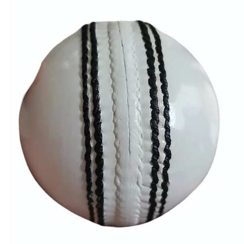 Sixhitters 50 Overs White Leather Cricket Ball - Age Group: Adults