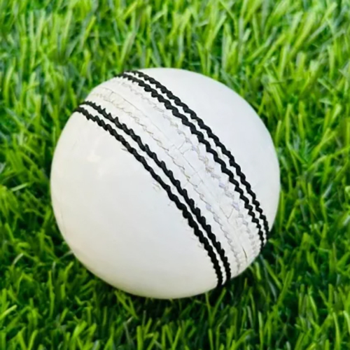 Sixhitters 20 Overs White Leather Cricket Ball - Age Group: Adults