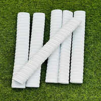Sixhitters Cricket White Bat Grip - Rubber Material, Round Shape, Waterproof Design | Comfortable Grip For Precision Batting In Any Weather