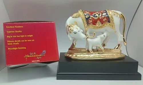 Meena OM Cow and Calf Statue